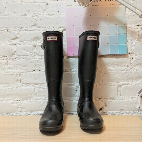 navy hunter boots